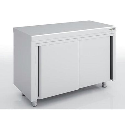 ERATOS Meuble neutre en inox - Portes coulissantes - vue avant