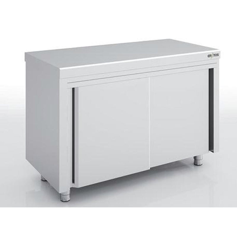 ERATOS Meuble neutre en inox - Portes coulissantes - vue avant