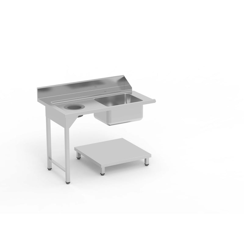 ERATOS Table de pré lavage avec bac - vue intérieure