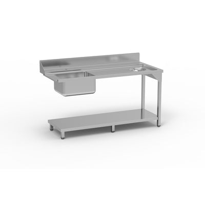 ERATOS Table de pré lavage avec bac - vue avant