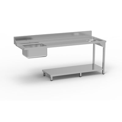 ERATOS Table de pré lavage avec bac - vue avant