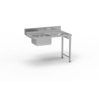 ERATOS Table de pré lavage avec bac - vue avant