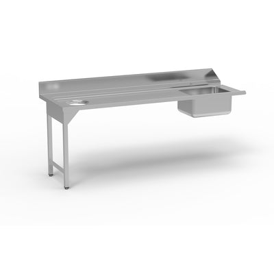 ERATOS Table de pré lavage avec bac - vue avant
