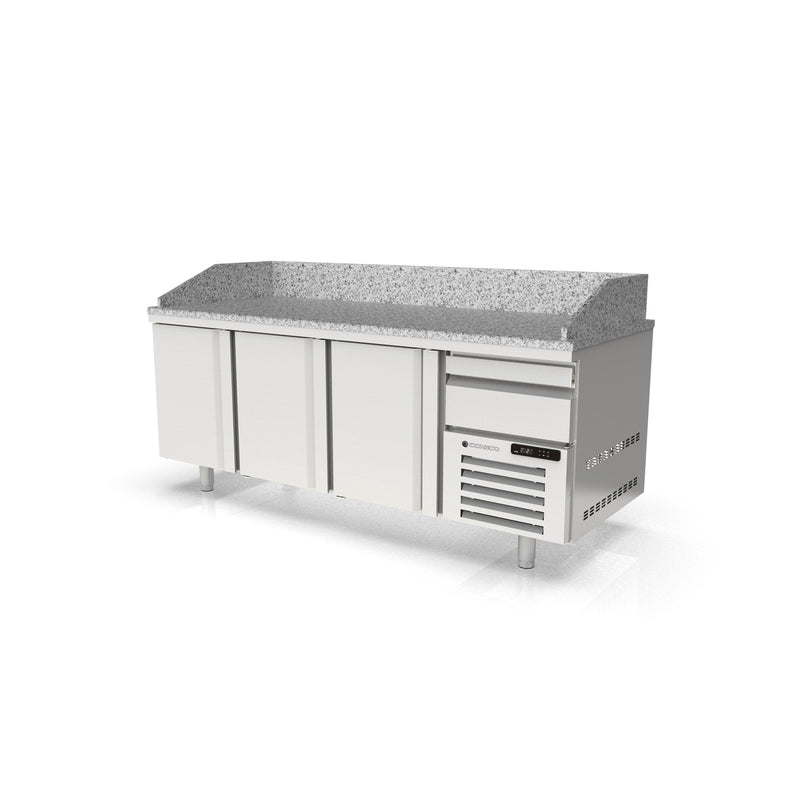 CORECO Meuble pizza 700 positif - 3 portes - vue avant