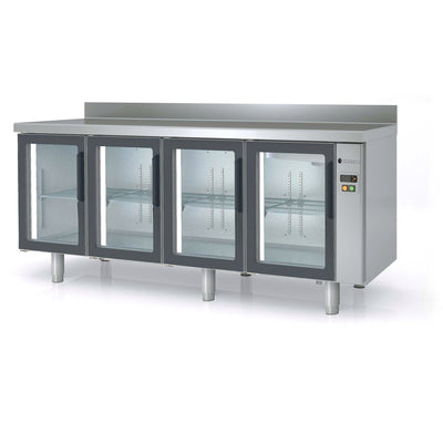 CORECO Meuble 600 positif sans groupe 4 p. vitrées - vue avant