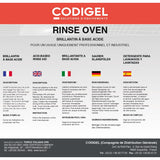 CODIGEL Agent de rinçage finition brillant à base acide pour fours autonettoyants - Conditionnement: bidon de 10KG - vue intérieure