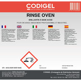 CODIGEL Agent de rinçage finition brillant à base acide pour fours autonettoyants - Conditionnement: bidon de 10KG - détail produit