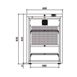 MARECOS Mini armoire porte vitrée - température positive (+1/+8°C) - Extérieur blanc - Volume : 52L - vue intérieure
