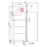 CORECO Armoire GN2/1 bi-température 2 portillons - détail produit