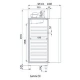 DOCRILUC Armoire GN1/1 négative 1 porte - vue intérieure