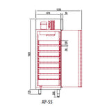 DOCRILUC Armoire à casiers positive 1 porte - vue intérieure