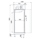 DOCRILUC Armoire pâtissière positive 1 porte - vue intérieure