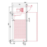 CORECO Armoire pâtissière positive 1 porte - vue intérieure