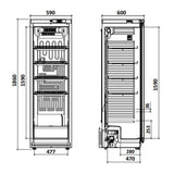 MARECOS Armoire Série 430 Positive 1 porte - Extérieur blanc - détail produit