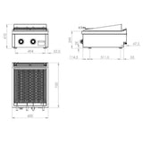 HR FAINCA Barbecue  série 750 á poser  600 - détail produit