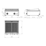HR FAINCA Barbecue  série 750 á poser  800 - détail produit