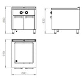 HR FAINCA Bain Marie électrique 800 Série 900 sur placard - détail produit