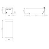 HR FAINCA Meuble neutre 800 de table - vue intérieure