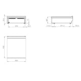 HR FAINCA Meuble neutre 800 de table - vue intérieure