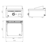 HR FAINCA Fry-top s/600 acier rectifié  600  á poser - détail produit
