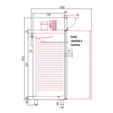 CORECO Armoire GN2/1 côtés emboutis positive 1 porte - détail produit