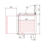 CORECO Meuble de préparation 700 positif - 2 portes - détail produit
