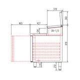 CORECO Meuble de préparation 800 positif - 2 portes - fiche technique