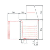 CORECO Meuble de préparation 700 positif - 2 portes - fiche technique