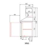 CORECO Meuble pizza 600 positif - 2 portes - fiche technique