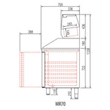 CORECO Meuble pizza 700 positif - 2 portes - fiche technique