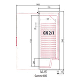 CORECO Armoire ABS GN2/1 négative 1 porte - vue intérieure