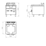 HR FAINCA Sauteuse basculante électrique 80 L Série 899 - détail produit