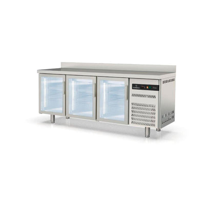 CORECO Meuble 600 positif S-Line - 3 portes vitrées - vue avant