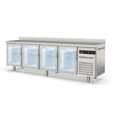 CORECO Meuble 600 positif S-Line - 4 portes vitrées - vue avant